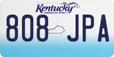 KY license plate 808JPA