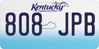 KY license plate 808JPB