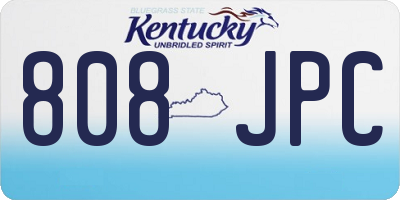 KY license plate 808JPC