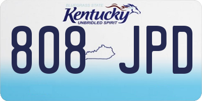 KY license plate 808JPD
