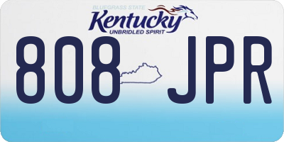 KY license plate 808JPR