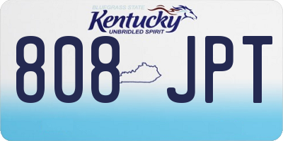 KY license plate 808JPT