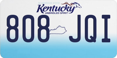 KY license plate 808JQI