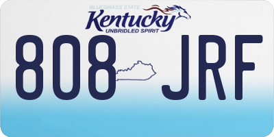KY license plate 808JRF