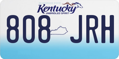 KY license plate 808JRH