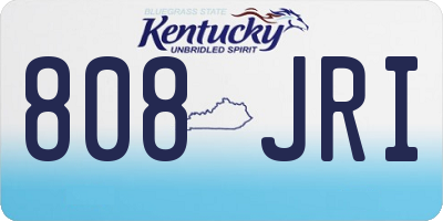 KY license plate 808JRI