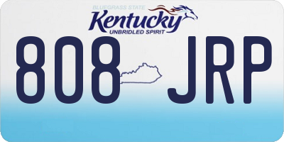 KY license plate 808JRP