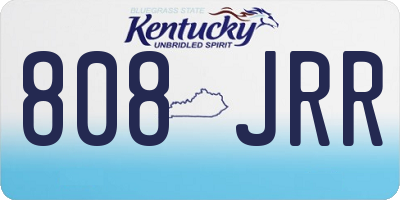 KY license plate 808JRR