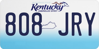 KY license plate 808JRY