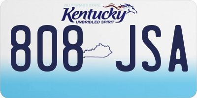 KY license plate 808JSA