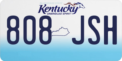 KY license plate 808JSH