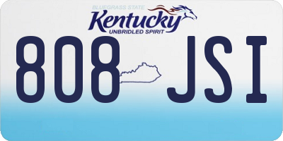 KY license plate 808JSI