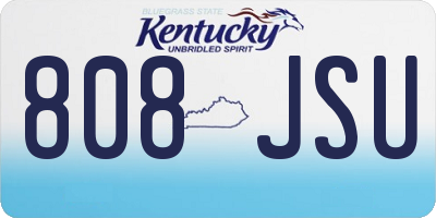 KY license plate 808JSU