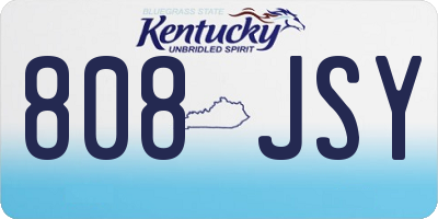 KY license plate 808JSY