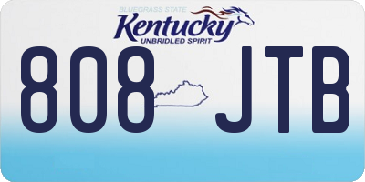 KY license plate 808JTB