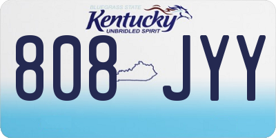 KY license plate 808JYY