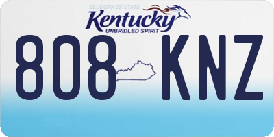 KY license plate 808KNZ