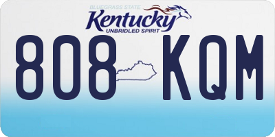KY license plate 808KQM