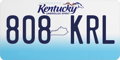KY license plate 808KRL
