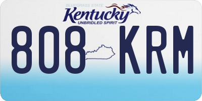 KY license plate 808KRM