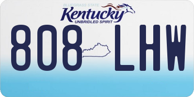 KY license plate 808LHW