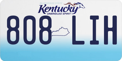 KY license plate 808LIH