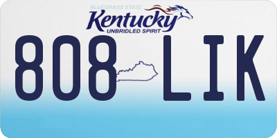 KY license plate 808LIK