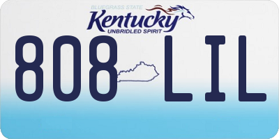 KY license plate 808LIL