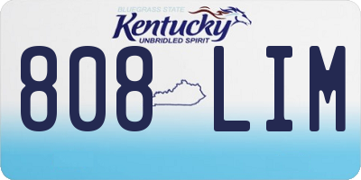 KY license plate 808LIM