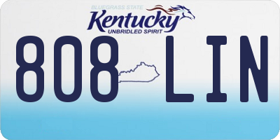 KY license plate 808LIN
