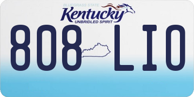 KY license plate 808LIO