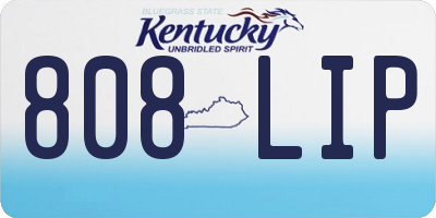 KY license plate 808LIP