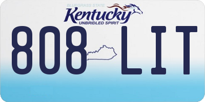 KY license plate 808LIT