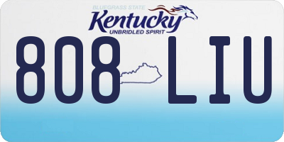 KY license plate 808LIU