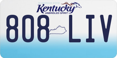 KY license plate 808LIV