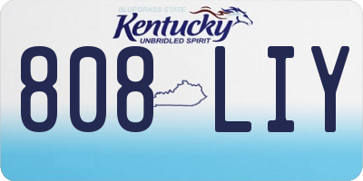 KY license plate 808LIY