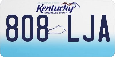 KY license plate 808LJA