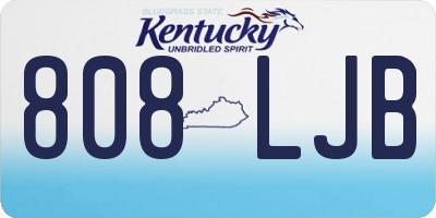 KY license plate 808LJB