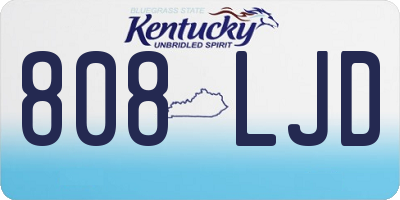KY license plate 808LJD
