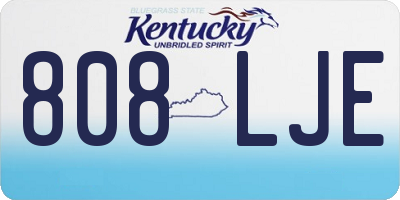 KY license plate 808LJE