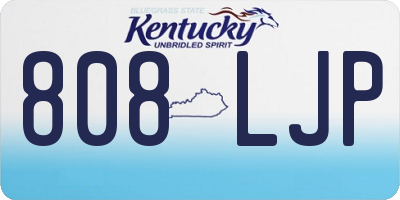 KY license plate 808LJP