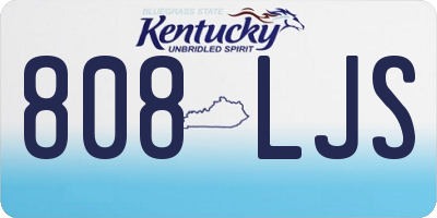 KY license plate 808LJS