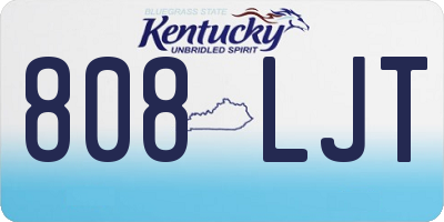 KY license plate 808LJT