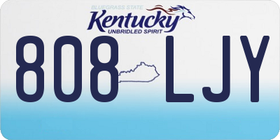KY license plate 808LJY