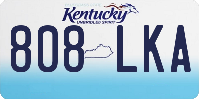 KY license plate 808LKA