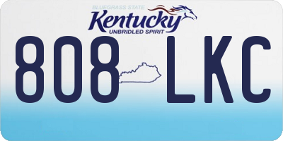 KY license plate 808LKC