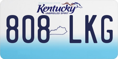 KY license plate 808LKG