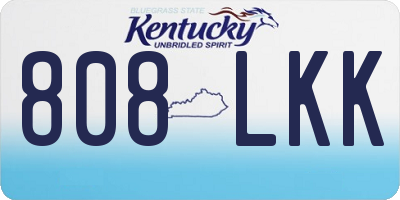 KY license plate 808LKK
