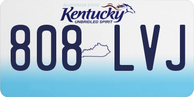 KY license plate 808LVJ