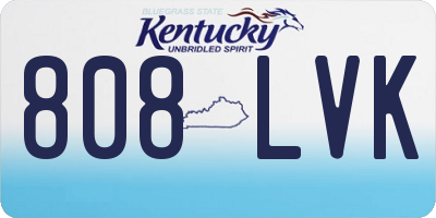 KY license plate 808LVK